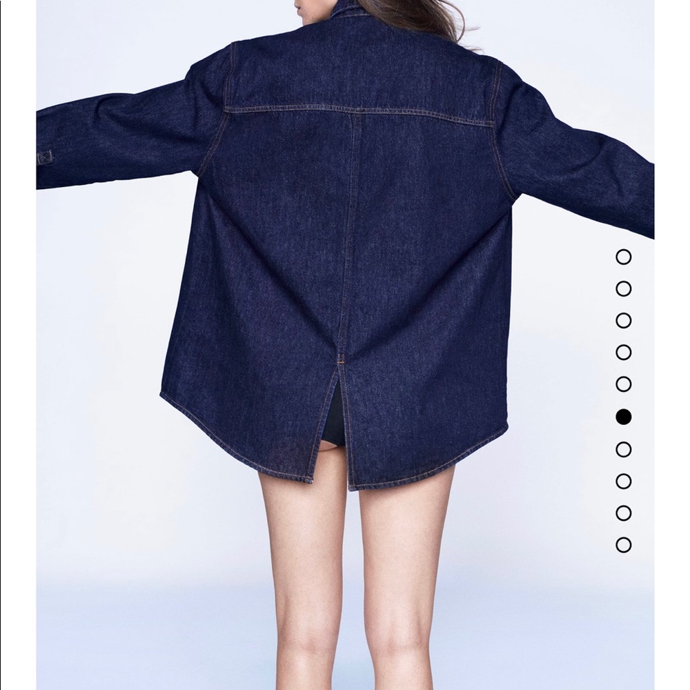 New Zara‎ blue denim overshirt - Picture 4 of 10